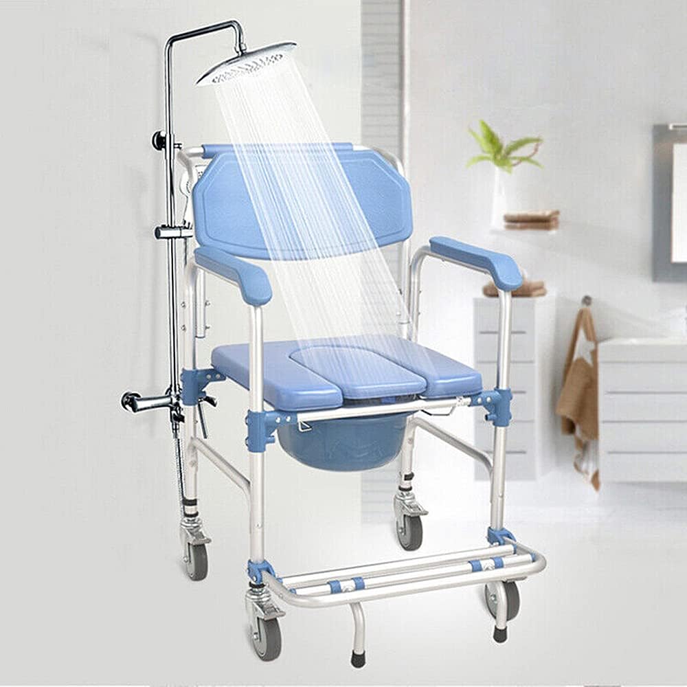 Shower Commode Chair with Wheels P749420