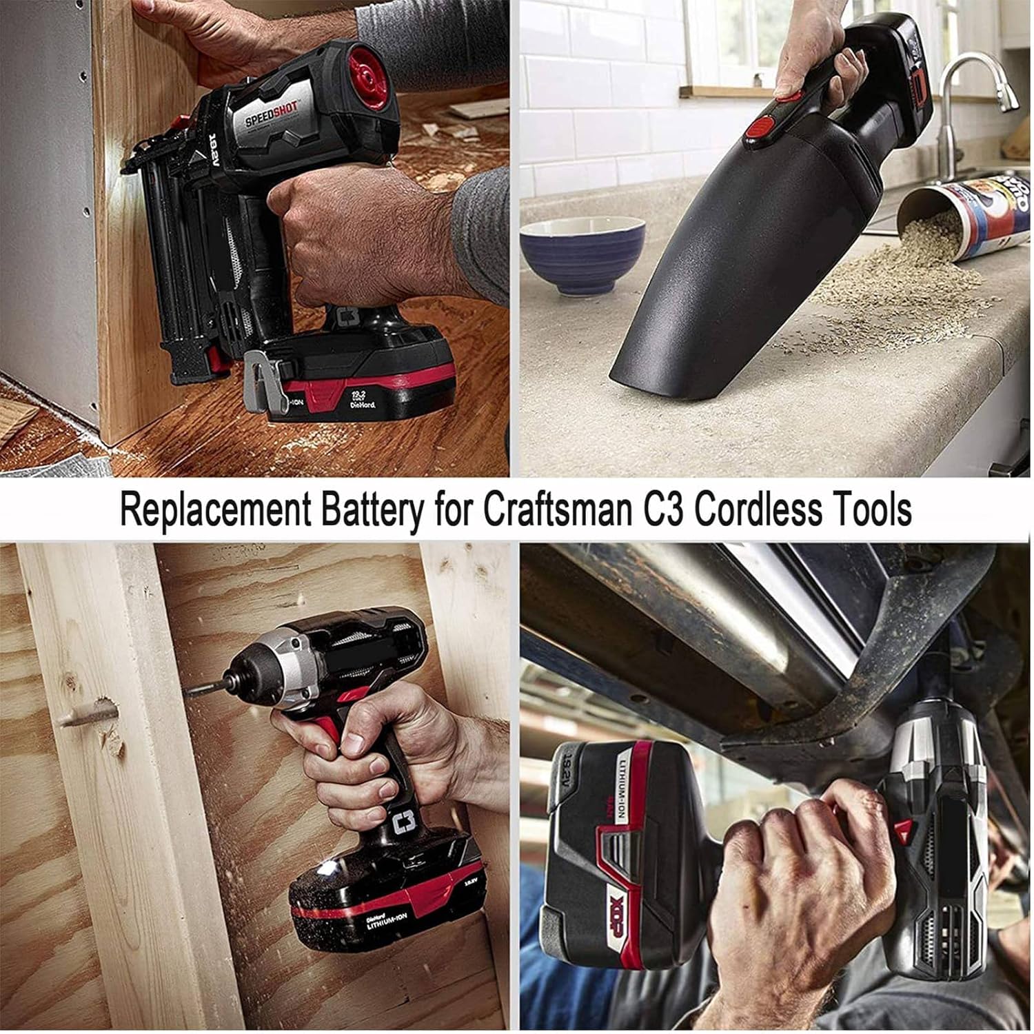 2Pack 5.0Ah C3 Lithium Battery for Craftsman 19.2 Volt Cordless Battery Pack Y196