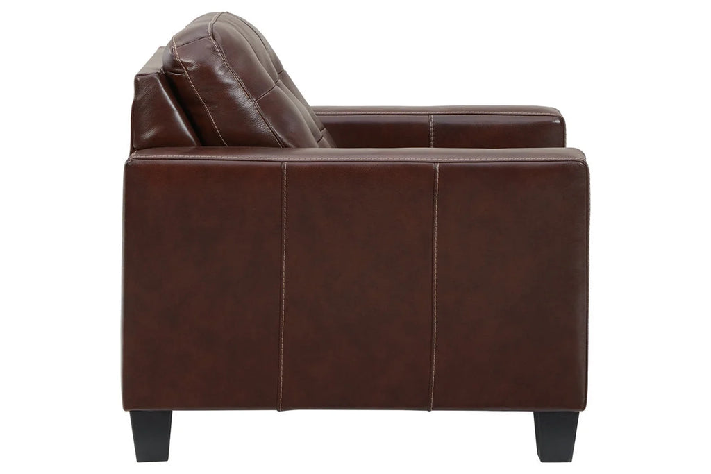 Walnut Leather Accent Chair P308