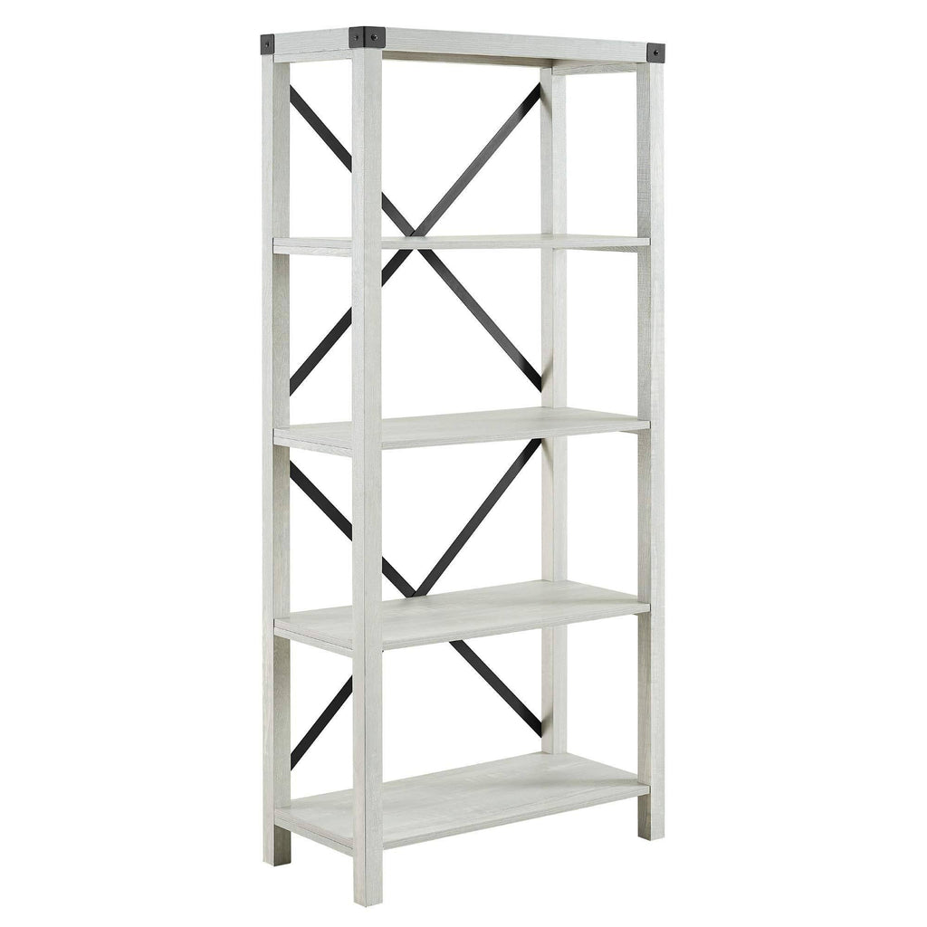 Stone Grey Metal Bookcase R5613