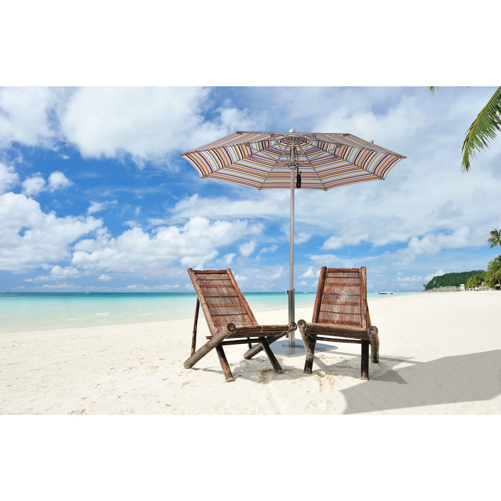 7.5 ft Silver Market Umbrella H7060
