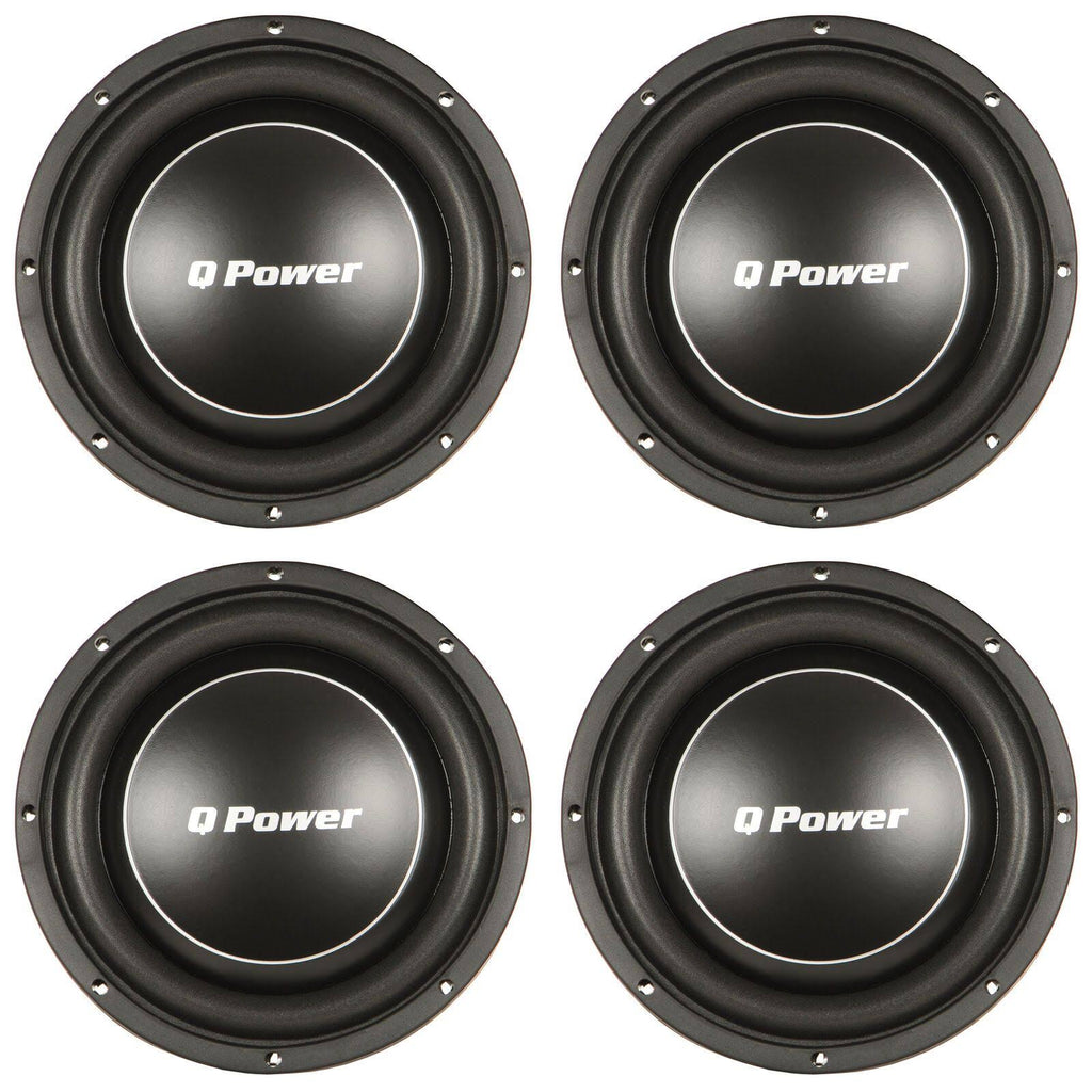 10 inch Shallow Mount 1000 Watt Flat Car Subwoofer (4 Pack) T332
