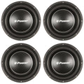 10 inch Shallow Mount 1000 Watt Flat Car Subwoofer (4 Pack) T332