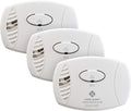 Carbon Monoxide Detector, Battery Operated, White, 3-Pack B43440