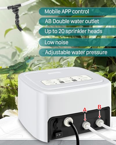Reptile Misting System with Timer and Fine Water Mist Nozzles H77586