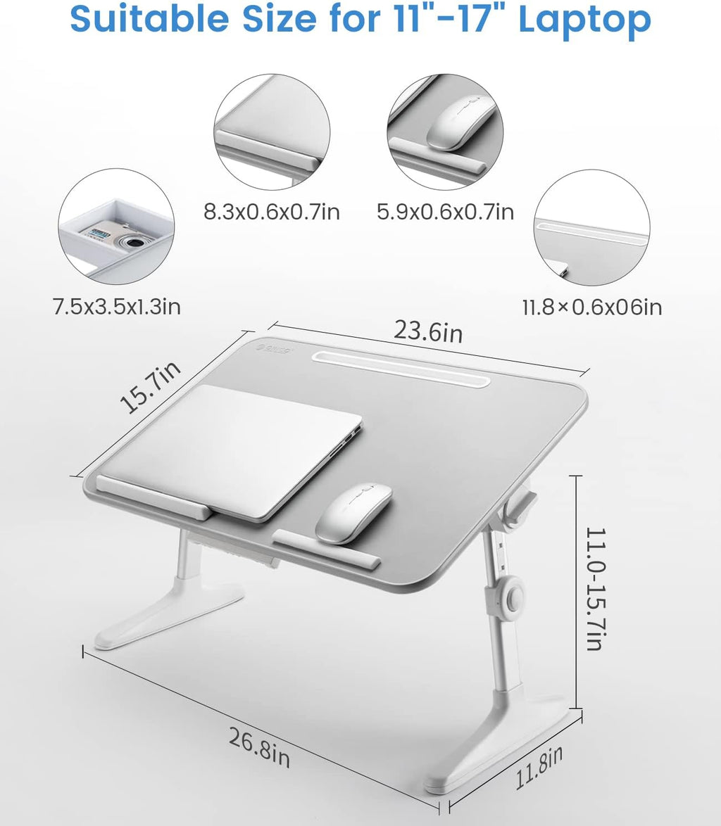 Foldable Laptop Desk with Storage Drawer, Pack of 2 W621