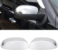 Pair Chrome Side View Upper Mirror Top Half Caps Q3287