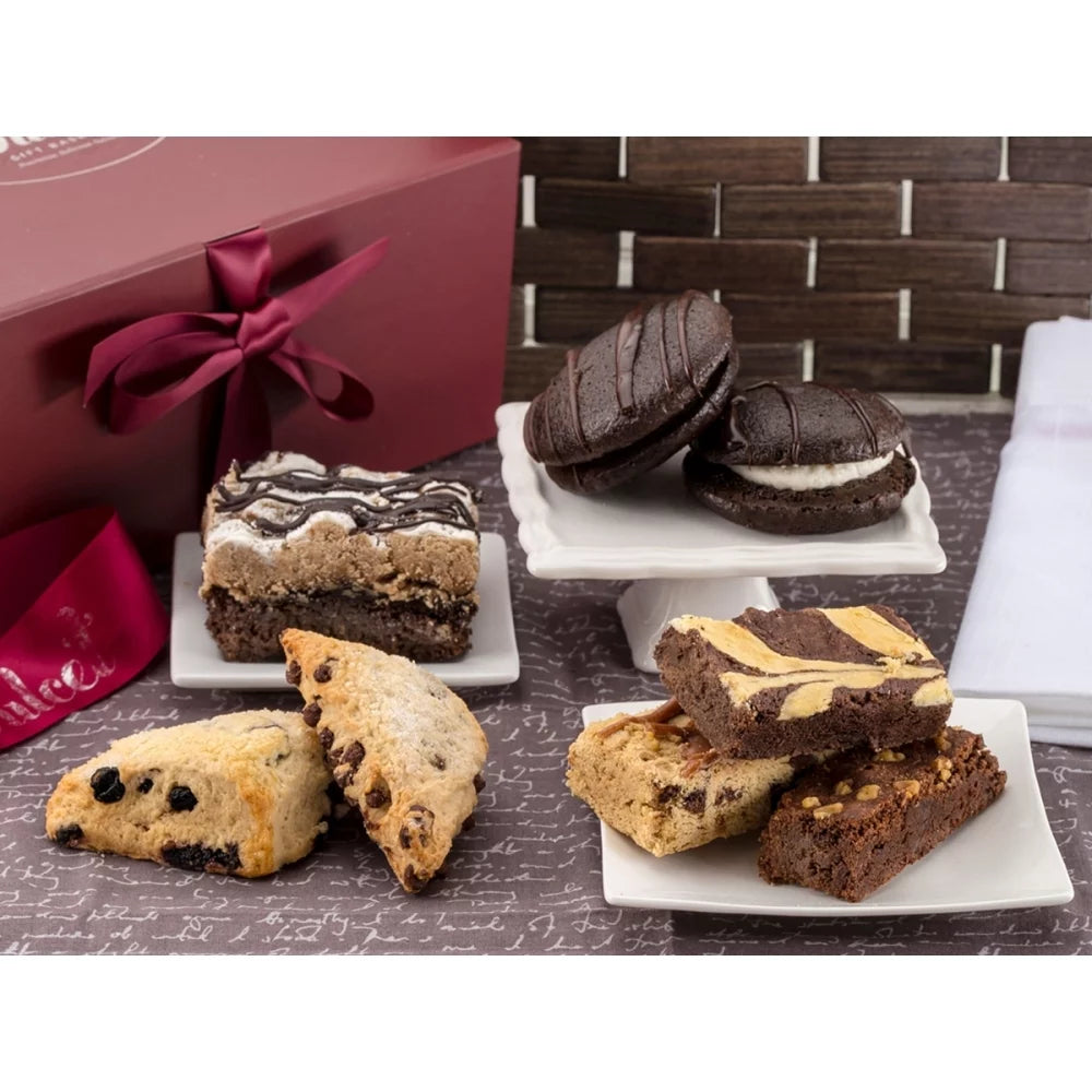 Chocolate Pastry Collection with Fudge Brownies, Whoopie Pie, Scones & Crumb Cake C328946