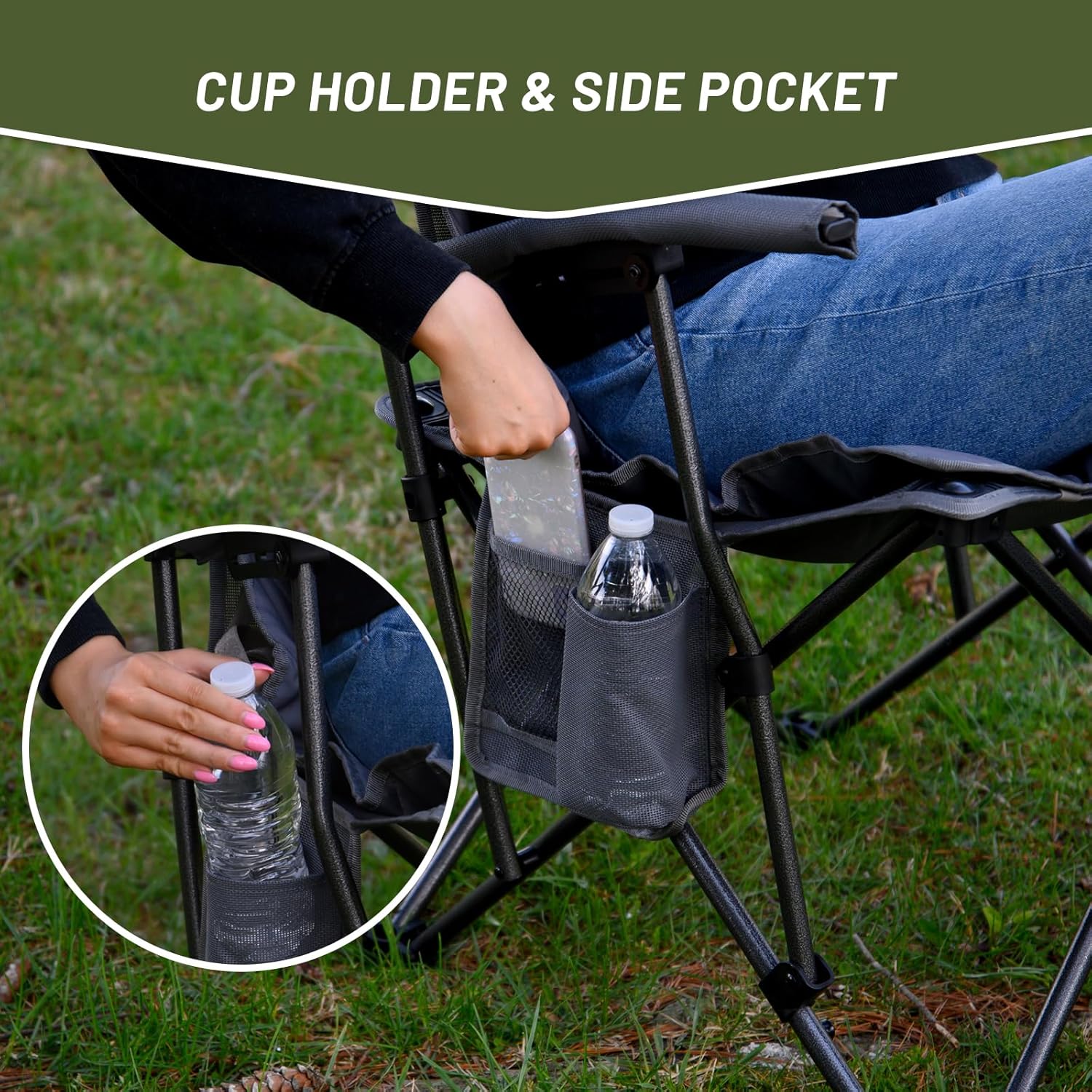 Grey Folding Outdoor Camp Chair O711846