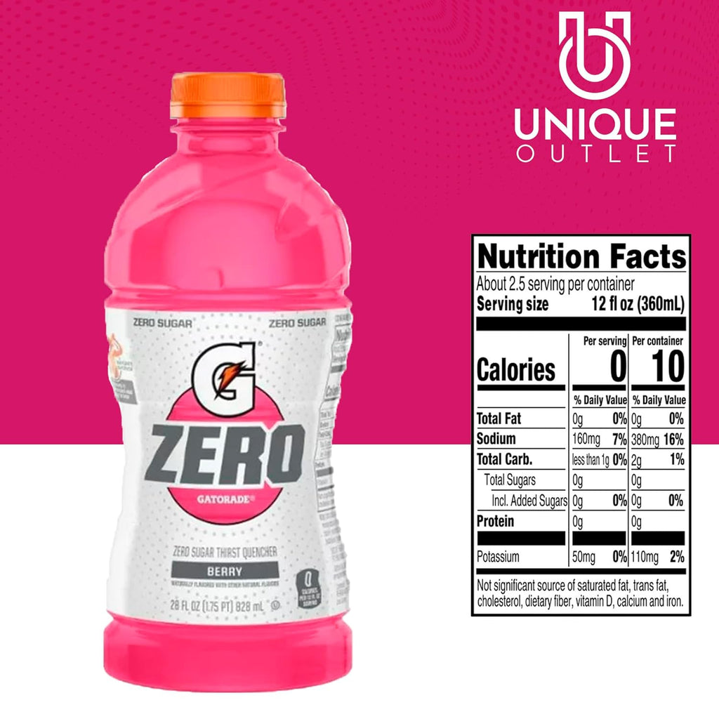 9-Pack Berry Electrolyte Enhanced Sports Drink 28 fl oz Plastic Bottle F37968