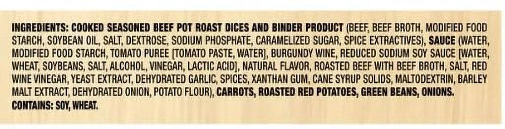 9 Oz Frozen Beef Pot Roast Meal - Pack of 10 R488