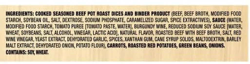 9 Oz Frozen Beef Pot Roast Meal - Pack of 10 R488