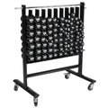 Neoprene-Vinyl Dumbbell Storage Rack with Casters T7980