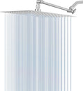 12 Inch Brushed Nickel Stainless Steel Rainfall Shower Head with Adjustable Extension Arm, Pack of 2 G5267