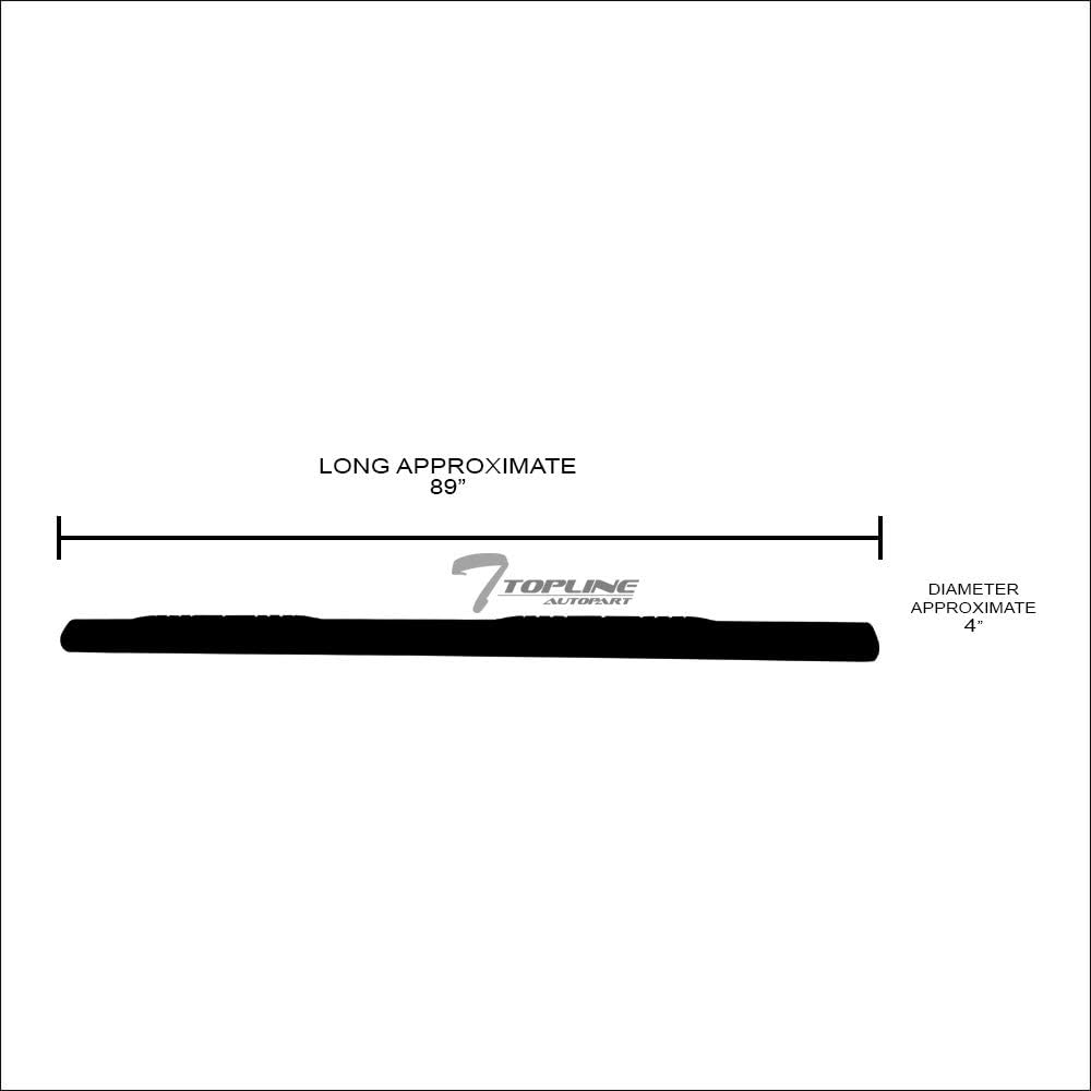 Oval Matte Black Side Step Nerf Bars Running Boards O319052