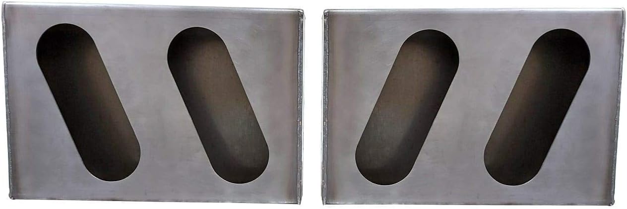 Quadruple Oval Slanted Steel Light Box, 6 Oval Lights, 1 Pair I162155
