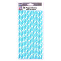 Blue Polka Dot Paper Party Straws 16 per Pack Case of 36 I6295