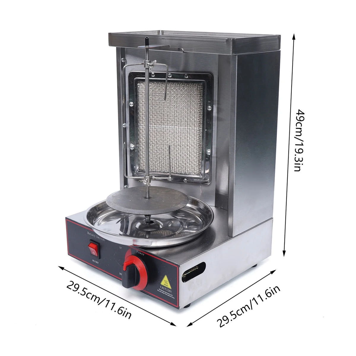 Stainless Steel Vertical Gas Broiler Shawarma Grill Machine D299578