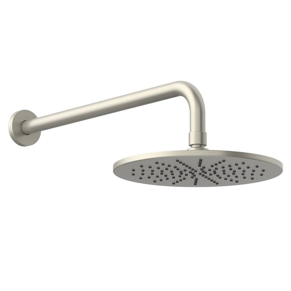 Satin Nickel Round Wall Mount Showerhead with Shower Arm K986627