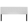 King Size White and Black Button Tufted Headboard O389