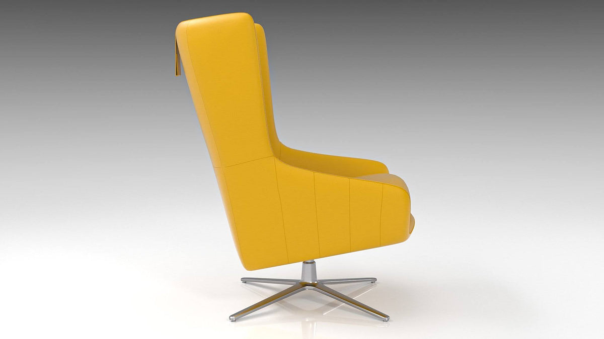 Accent Chair Light Gray Eco Leather Q7505