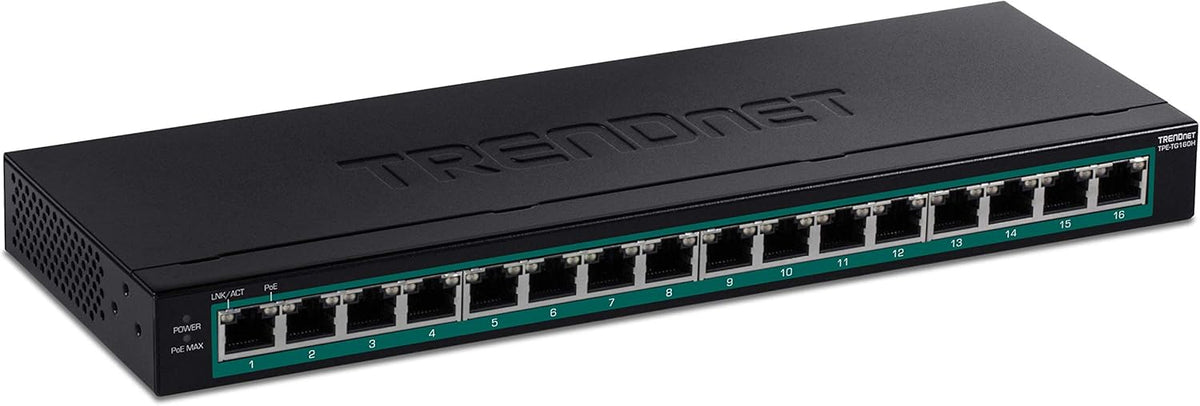 8-Port Gigabit PoE+ Switch, 123W PoE Power Budget, 16 Gbps Switching Capacity, Metal, Black V311