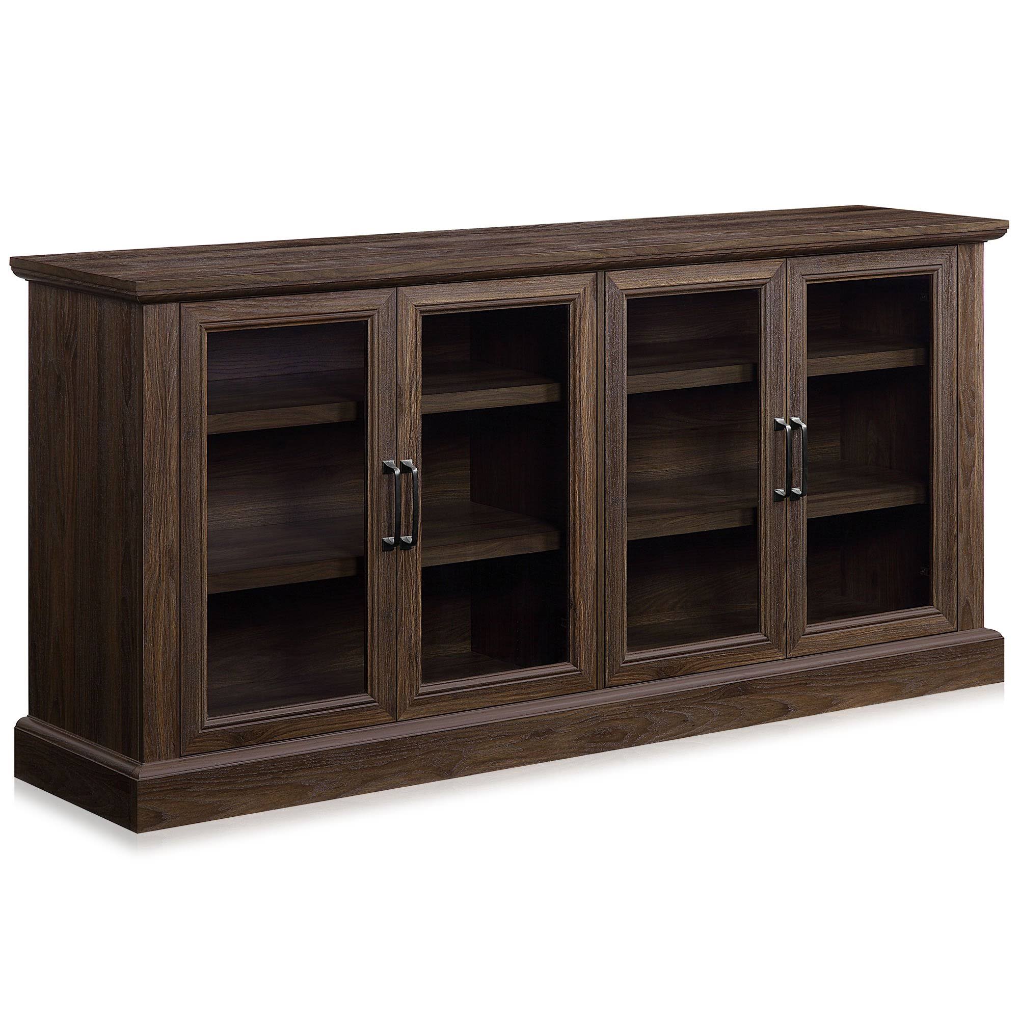 Rustic Grey 4 Door Wood Sideboard Cabinet W565