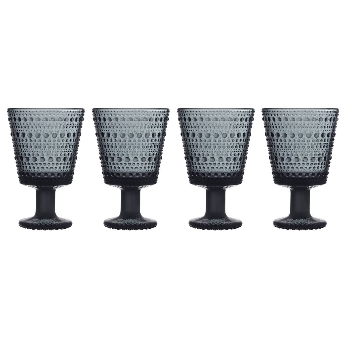 4 Pcs Dark Grey Glass C58296