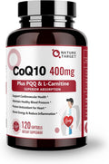 CoQ10-400mg with PQQ, Omega-3s & L-Carnitine, High Absorption Coenzyme-Q10 with BioPerine, 120 Servings B7480