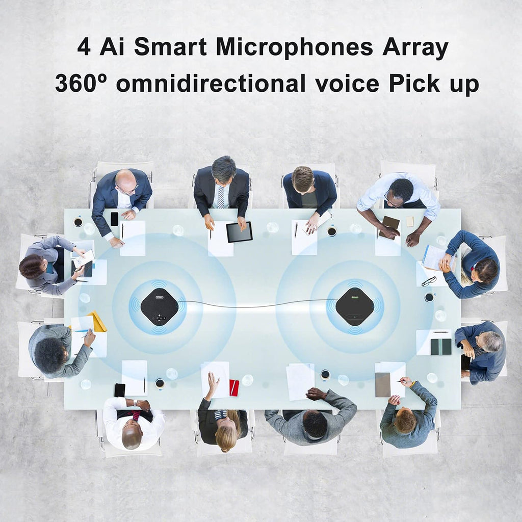 Wireless Speakerphone Conference Speaker with Expandable Microphone A4924