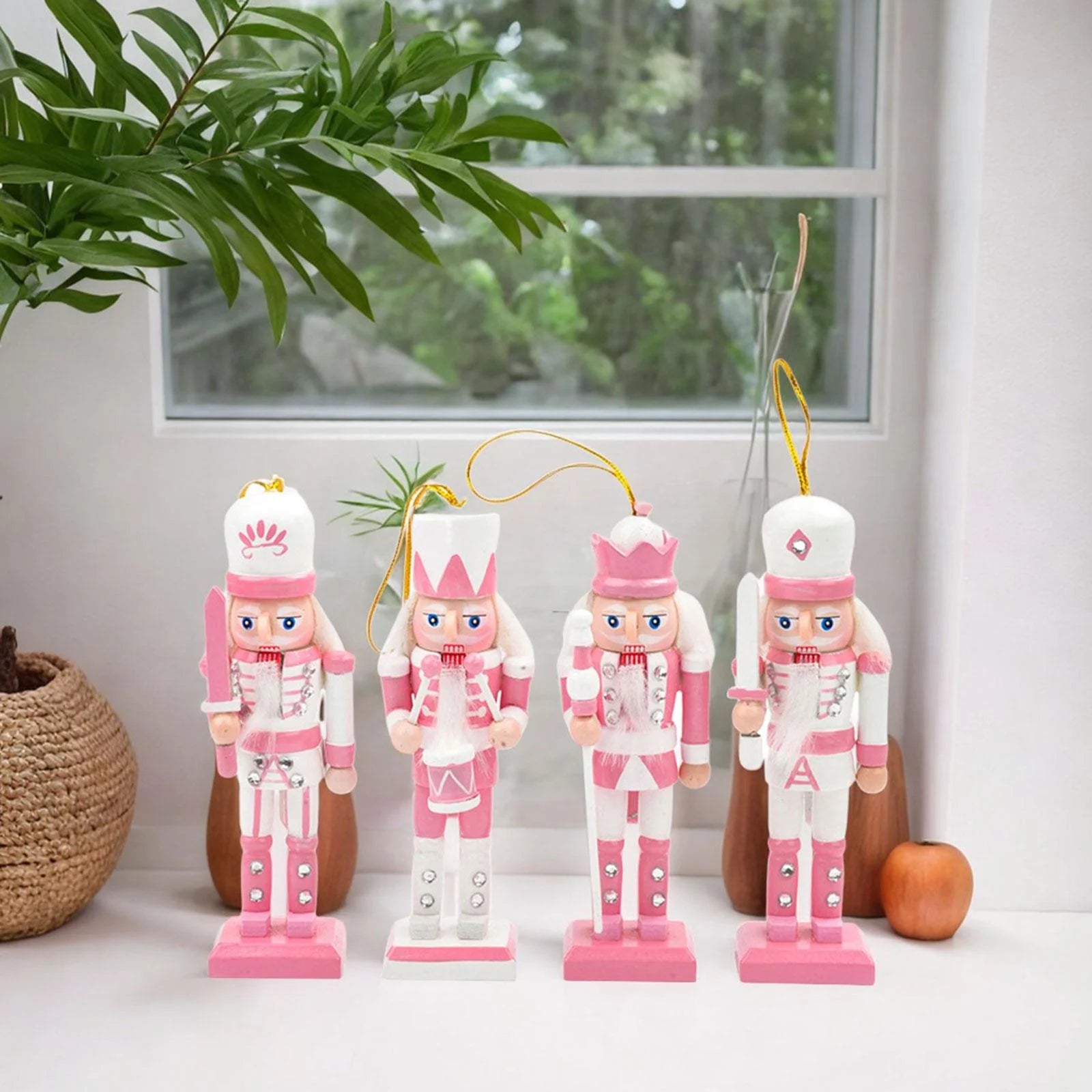 Pink Nutcracker Soldier Figurine Doll Ornament P836809
