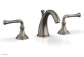 Double Straight Handle Widespread Bathroom Sink Faucet in Pewter V2114