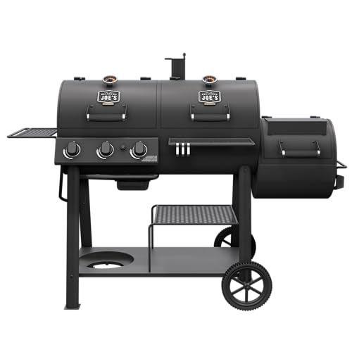 Black Charcoal and Gas Smoker & Grill W9766