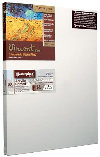 7/8" Deep Belgian Linen Acrylic Primed Stretched Canvas 5" x 5" R868