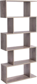 White 5-Tier Wooden Bookcase C360816
