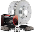 Rear Z23 Carbon Fiber Brake Pads with Drilled & Slotted Brake Rotors Kit A103252