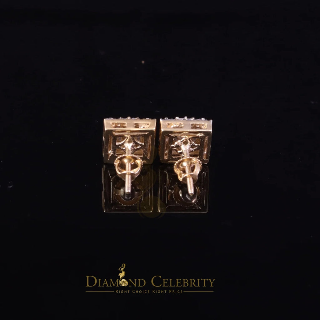 925 Silver Square Stud Earrings W78029