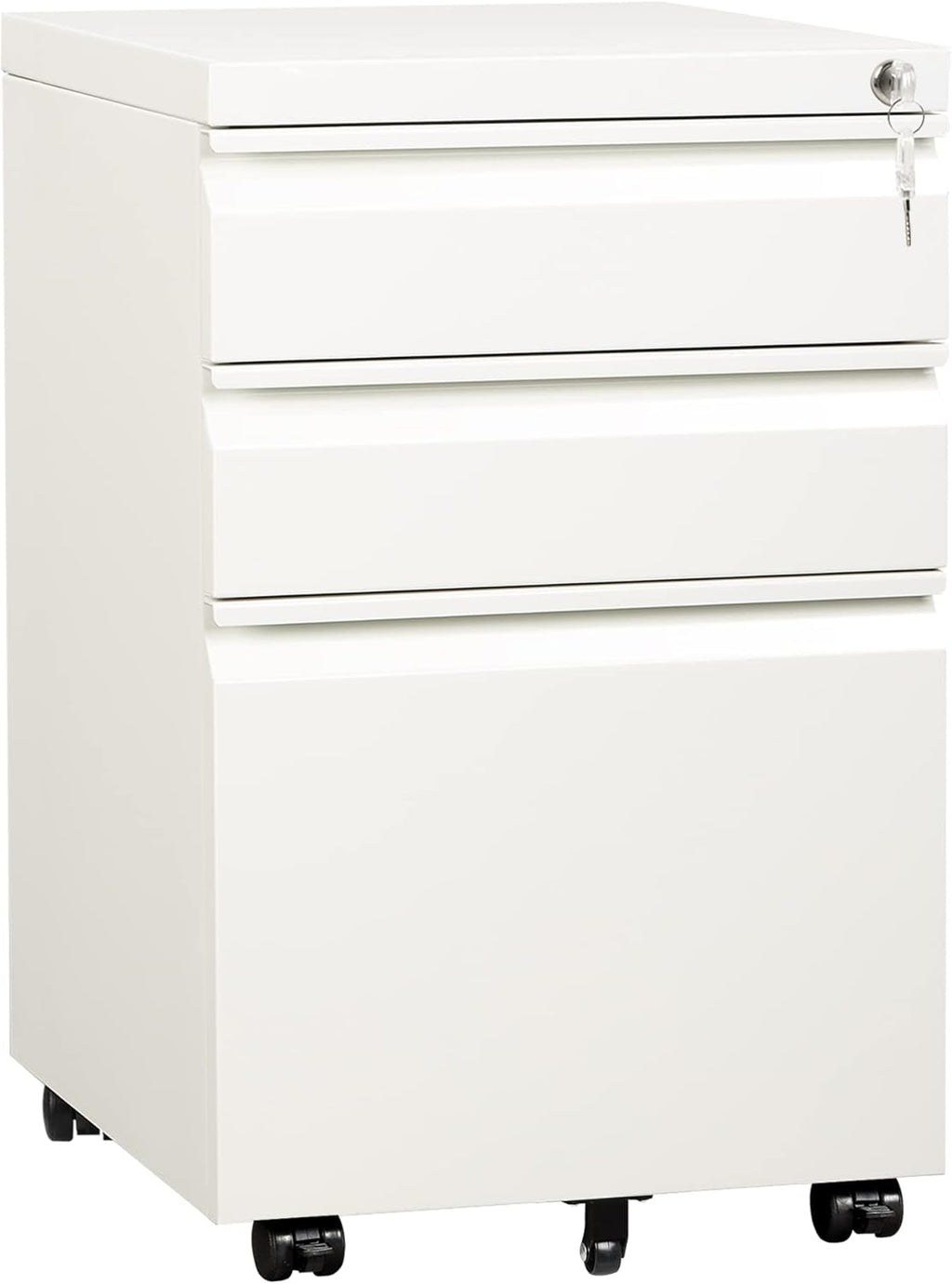 3 Drawer Metal File Cabinet Black U54278
