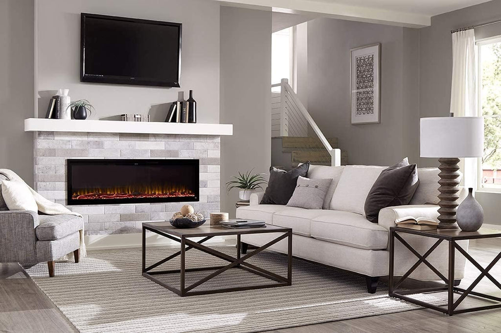 60 Inch Smart Electric Fireplace and 72 Inch Espresso Wood Mantel K207416