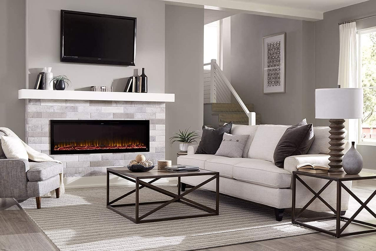 60 Inch Smart Electric Fireplace and 72 Inch Espresso Wood Mantel K207416