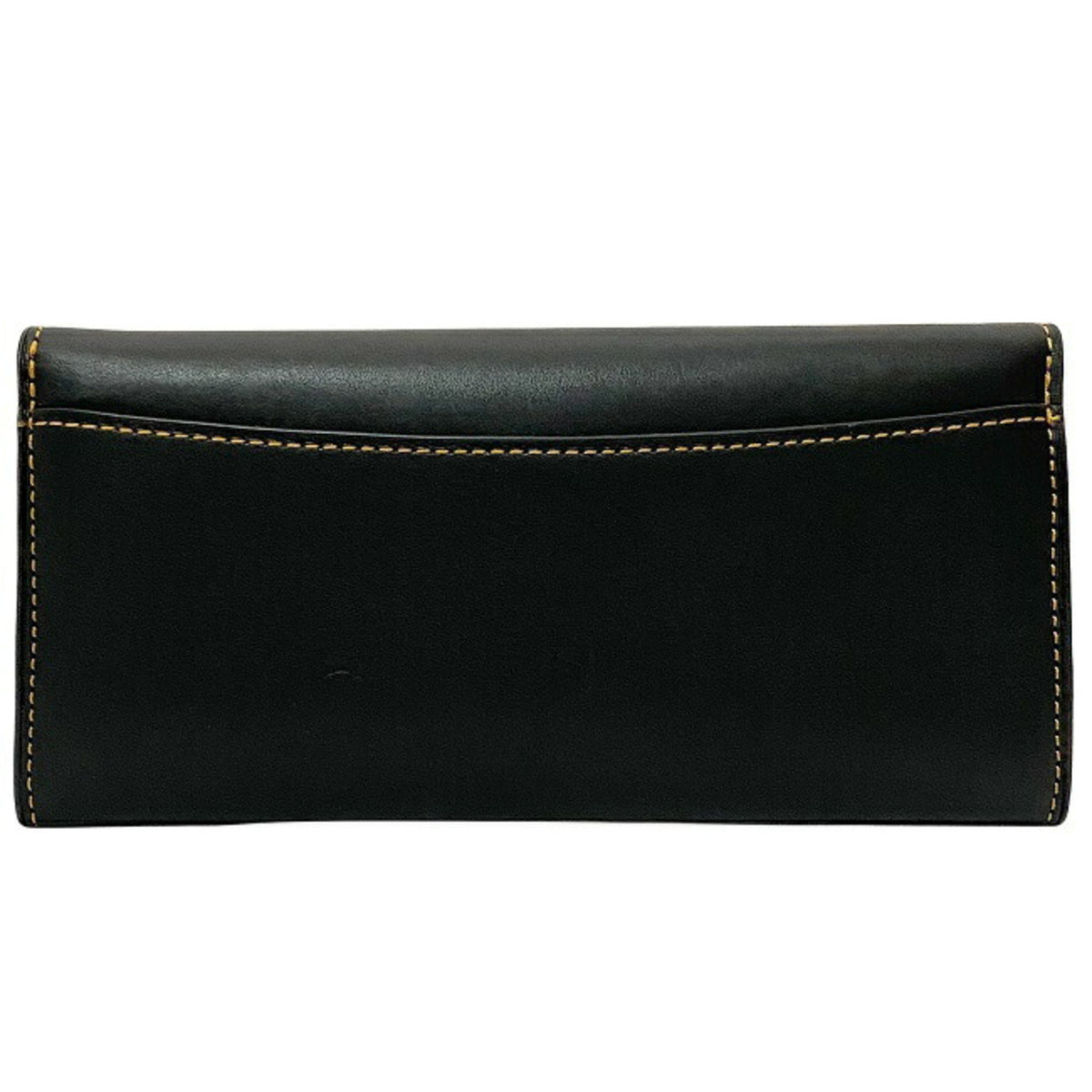 Black Glovetanned Leather Bi-Fold Long Wallet K687