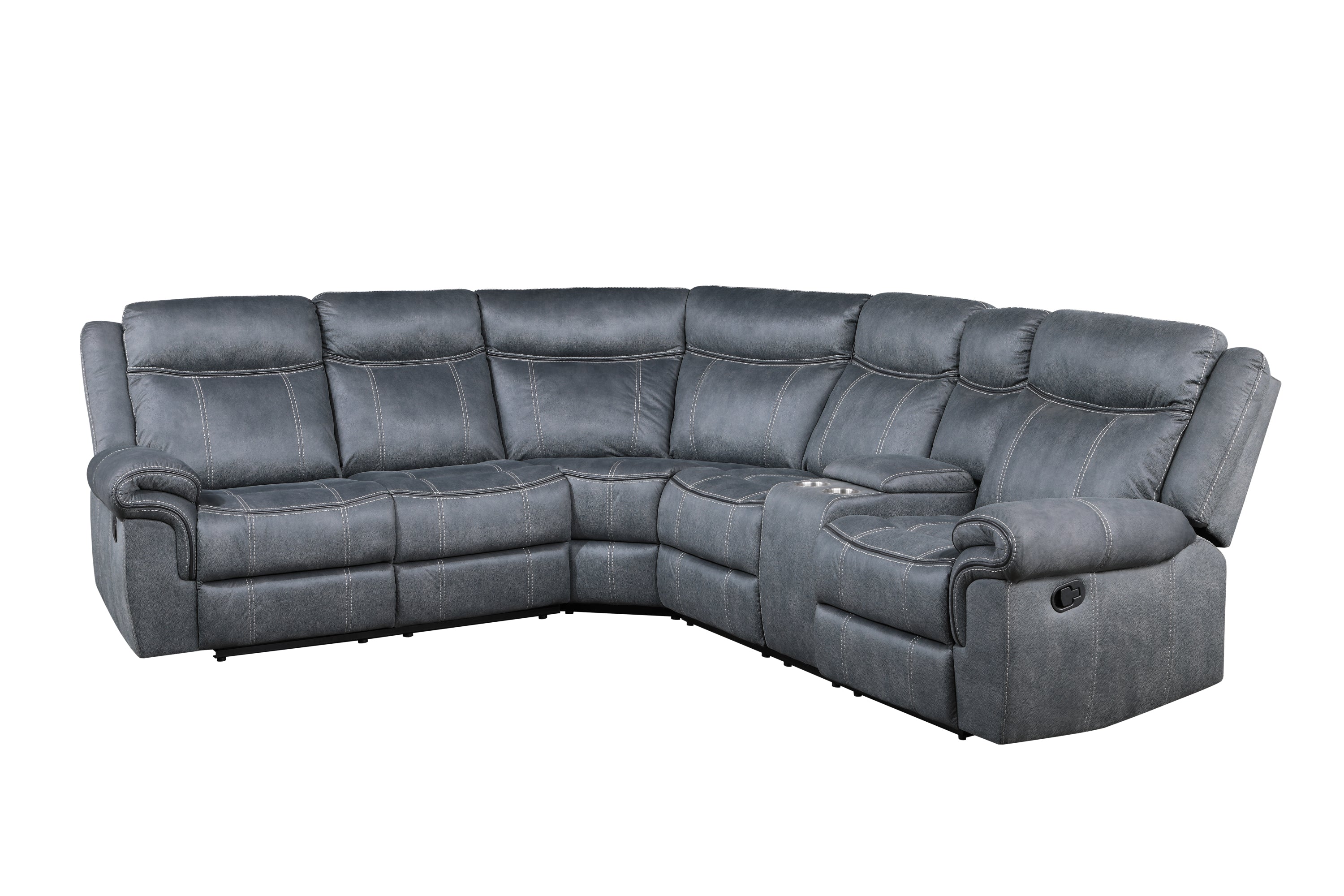 Gray Velvet Sectional Sofa W887