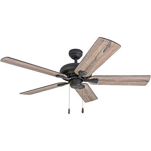 Aged Bronze Ceiling Fan with Light J22995