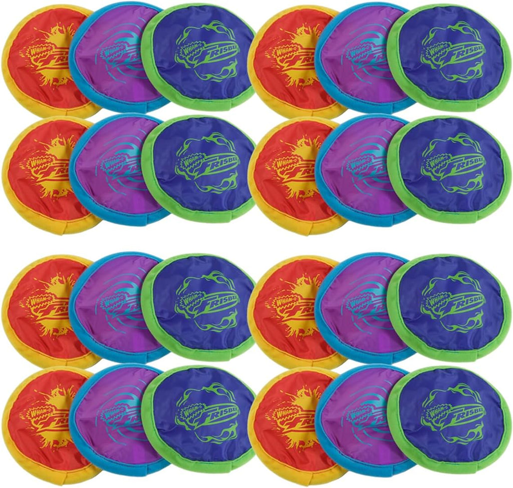 24 Pack Mini Pocket Frisbee (Blue + Green + Yellow) A45856