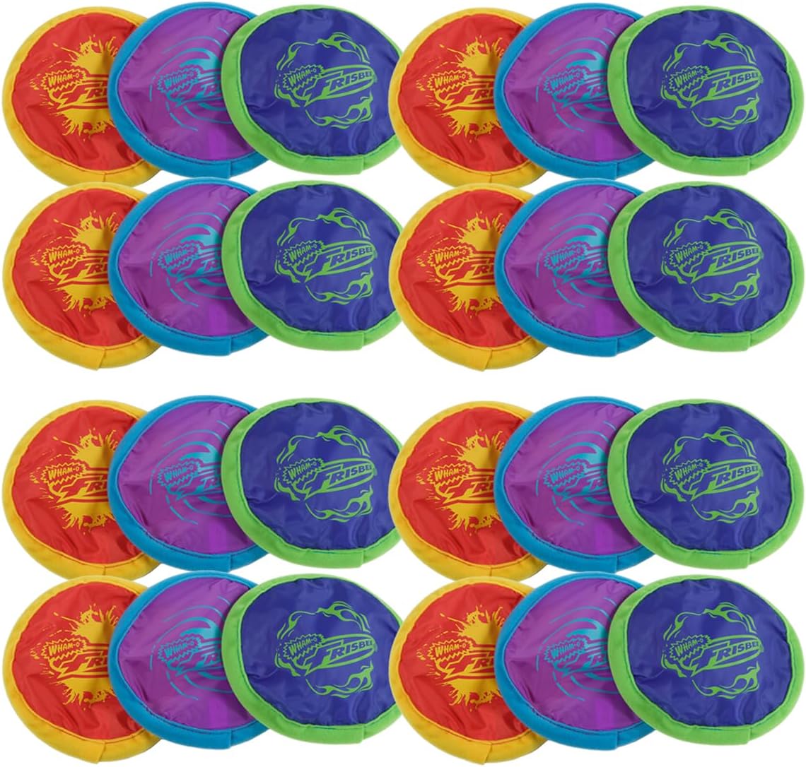 24 Pack Mini Pocket Frisbee (Blue + Green + Yellow) A45856