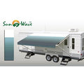 Teal-Green Stripe RV Awning Replacement Fabric H1160