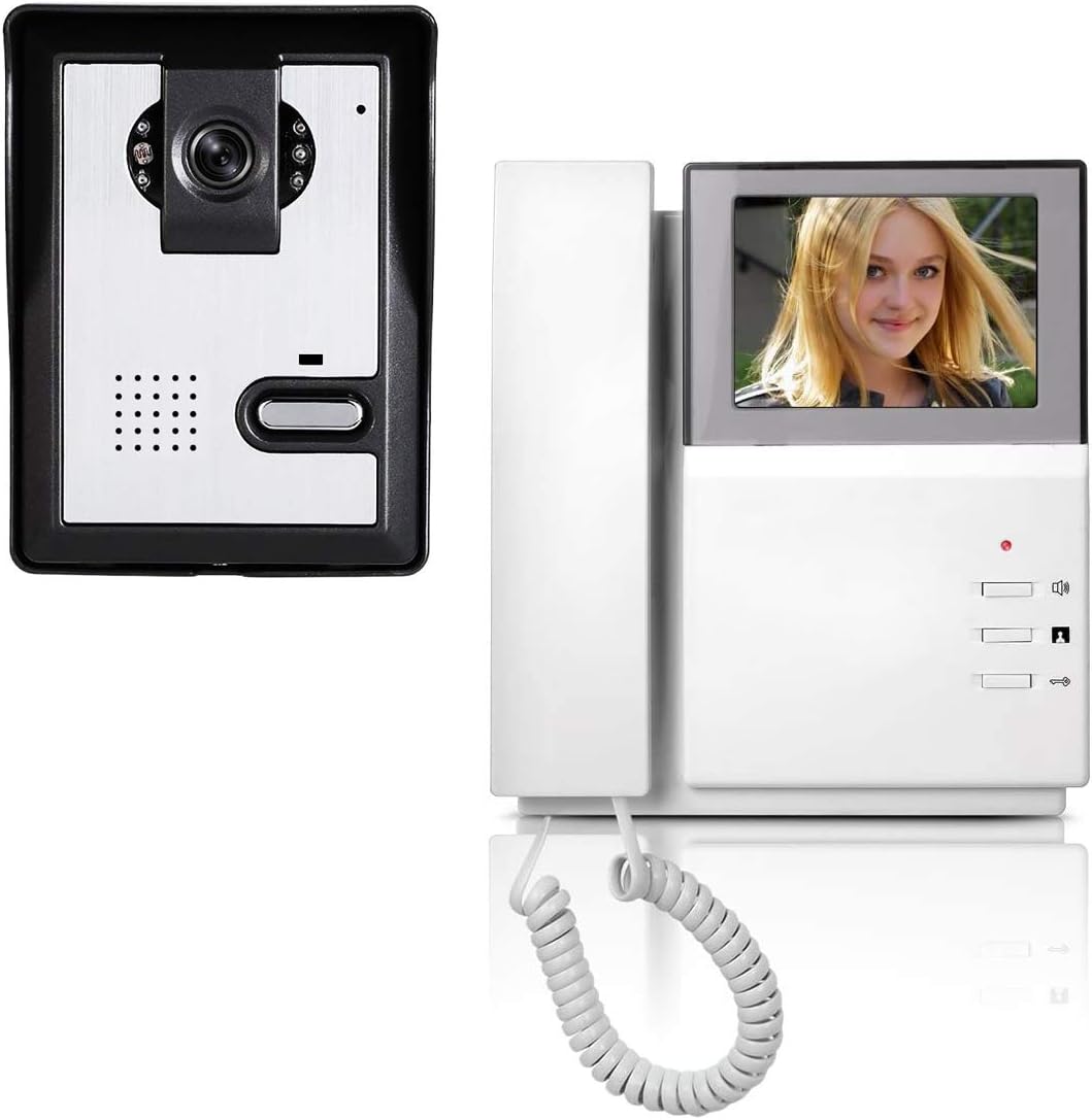 4.3 Inches Wired Video Door Phone System with LCD Monitor, IR Night Vision, Pack of 2 P109