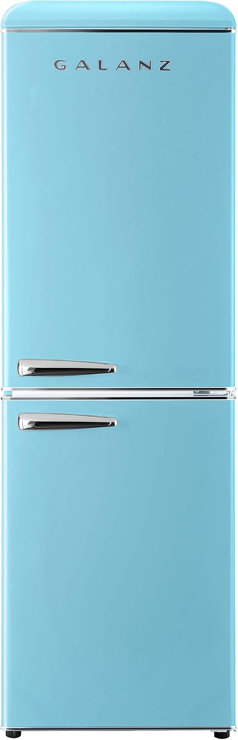 Blue 7.4 Cu Ft Retro Bottom Mount Refrigerator T405