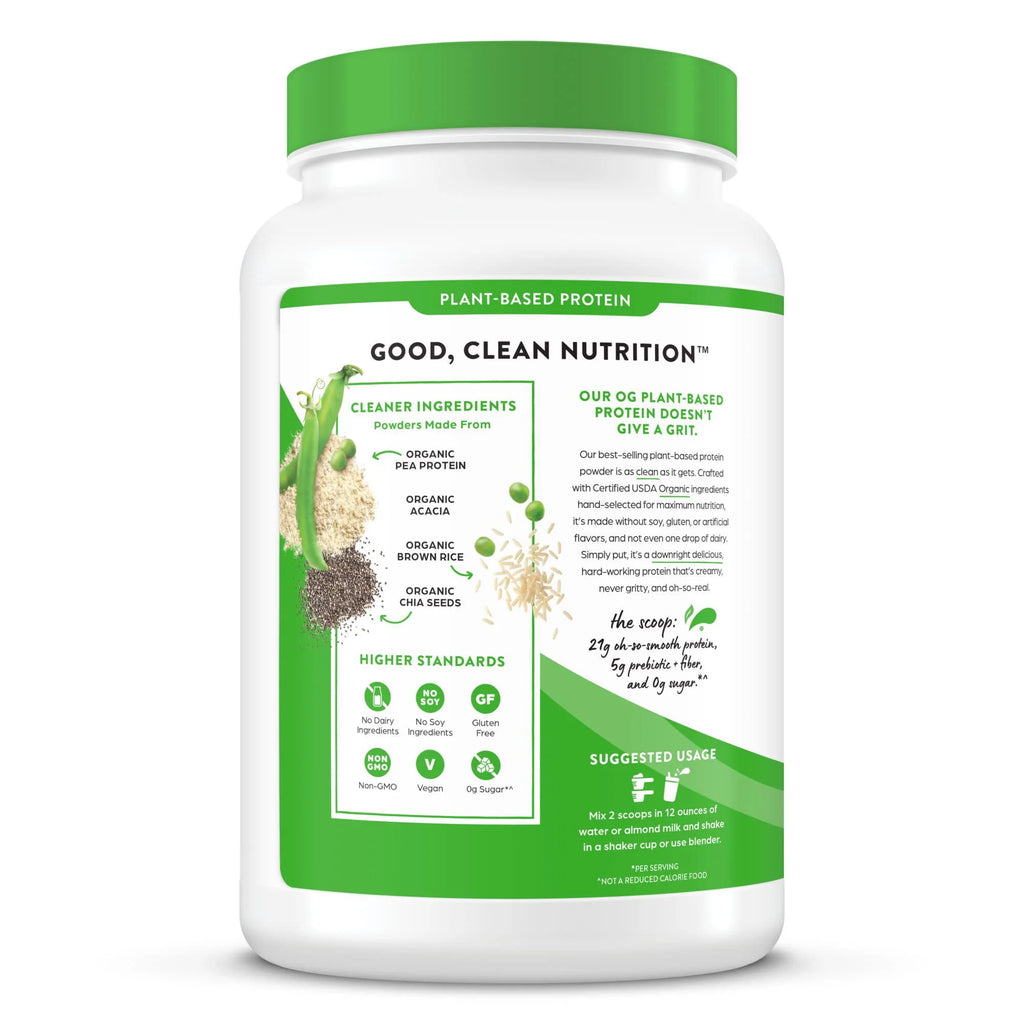 21g Organic Vegan Plant Based Vanilla Bean Protein Powder M52922