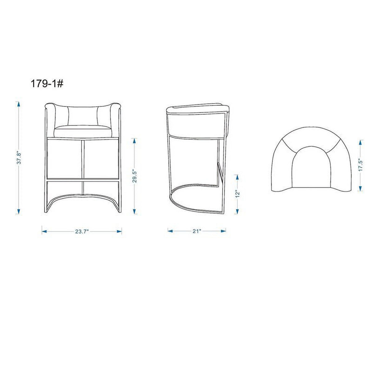 Faux Leather Barstool Set of 2 V451